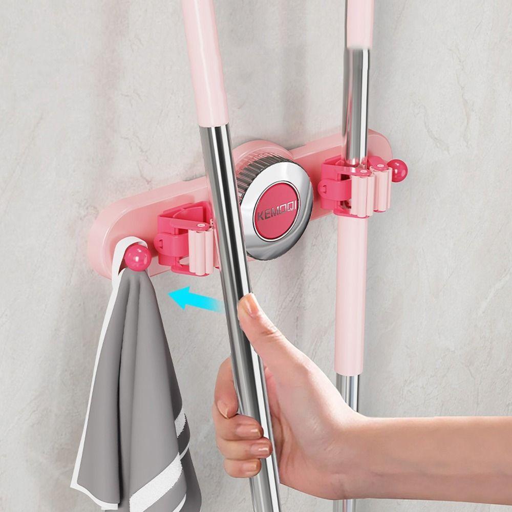 Ohne Bohren Saugnapf Wischmopp Halter Plastik Besen Aufbewahrungsständer Praktischer Besen Aufhänger Badezimmer