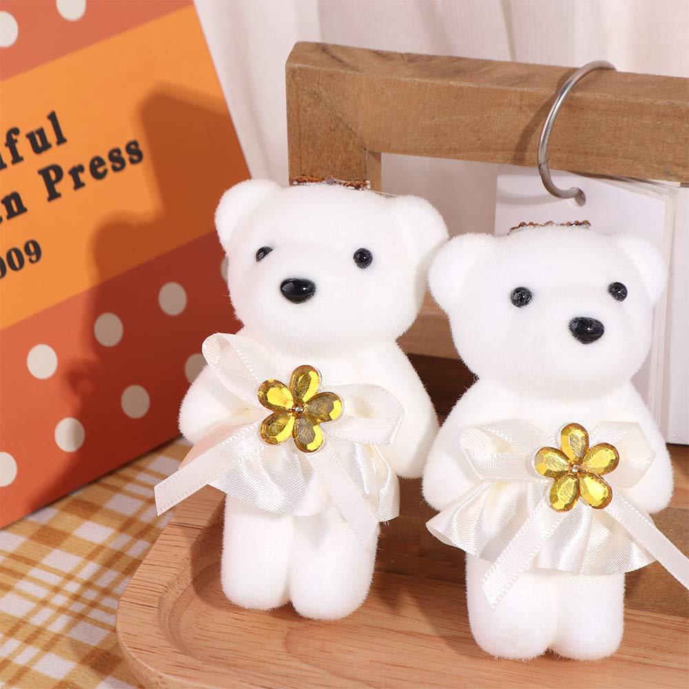 10 st/set SkumBjörn MiniBjörn Blomsterbukett Gosedjur Tecknad Bukett Docka Födelsedagspresent till Flicka