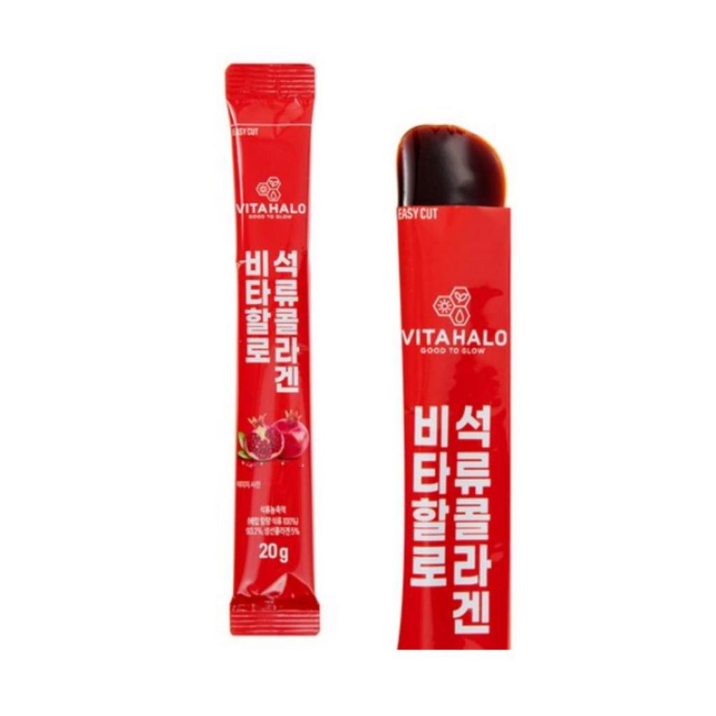 VITAHALO Granatapfel Kollagen Gelee Stick 20g X 30 Stück