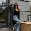 Damen Herbst Winter Strickjacke Vielseitig Büro Schlank Figurschmeichelnd Kurz Reißverschluss Pullover Koreanisch Langarm Oberbekleidung