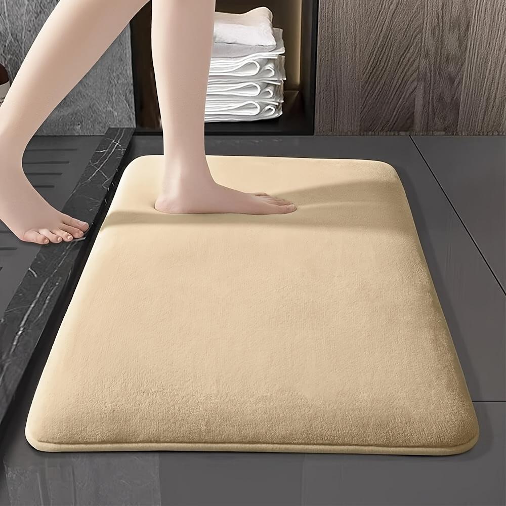 Simple Polyester Bathroom Non-slip Mat Absorbent Toilet Floor Mat Memory Rebound Ramadan Carpet Foot Wiping Quick-drying Mat New