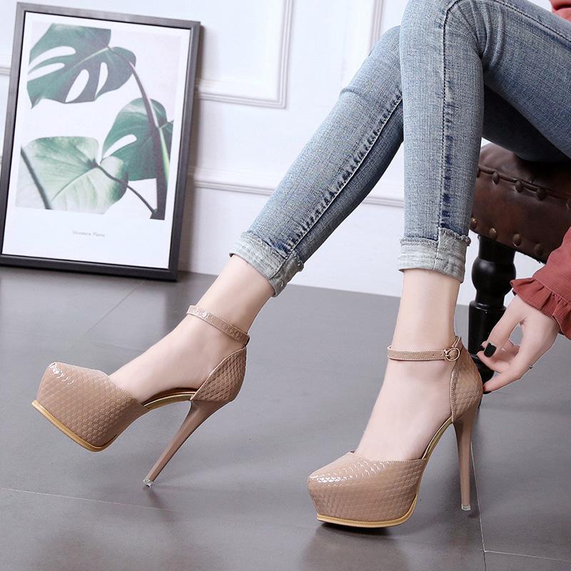 Maogu Pointed Toe Korean Female Black Sexy Female Platform High Heels Shoes Stilito Heel Women Pumps Summer Footwear Woman 34