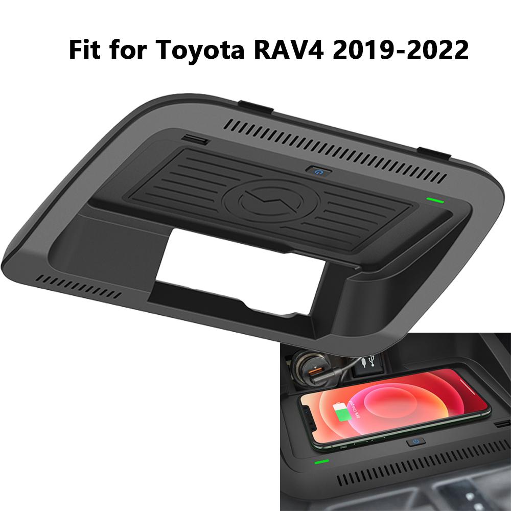 10W Car Wireles Charging Pad for Toyota RAV4 XA50 Prime LE XLE XSE 2019~2024 Phone Fast Charger Plate Panel Station iPhone