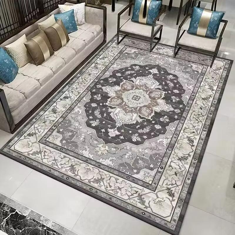 Exquisites Persisches Muster Orientalisches Design Fußmatte Maschinenwaschbarer Teppich für Schlafzimmer Wohnzimmer Teppich Luxuriöse Heimdekoration