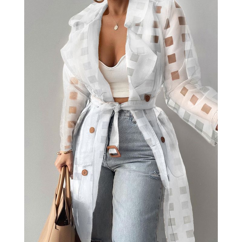 Solid Loose and Thin Shirt Jacket for Women Loose Thin Shirt Coat