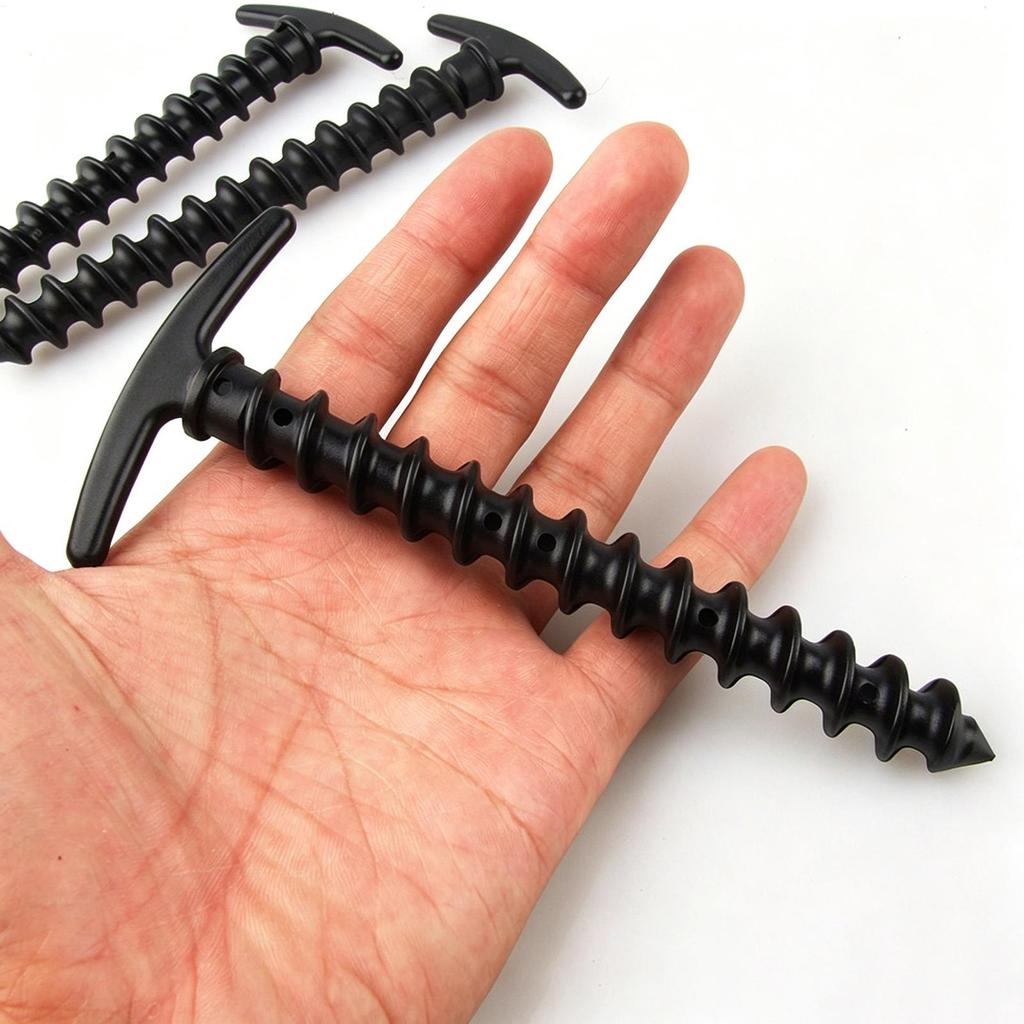 10pcs Spiral Screw In Tent Stakes Heavy Duty Canopy Awning Fixing Pegs for Camping Hiking Fishing Beach Backyard Music Festival