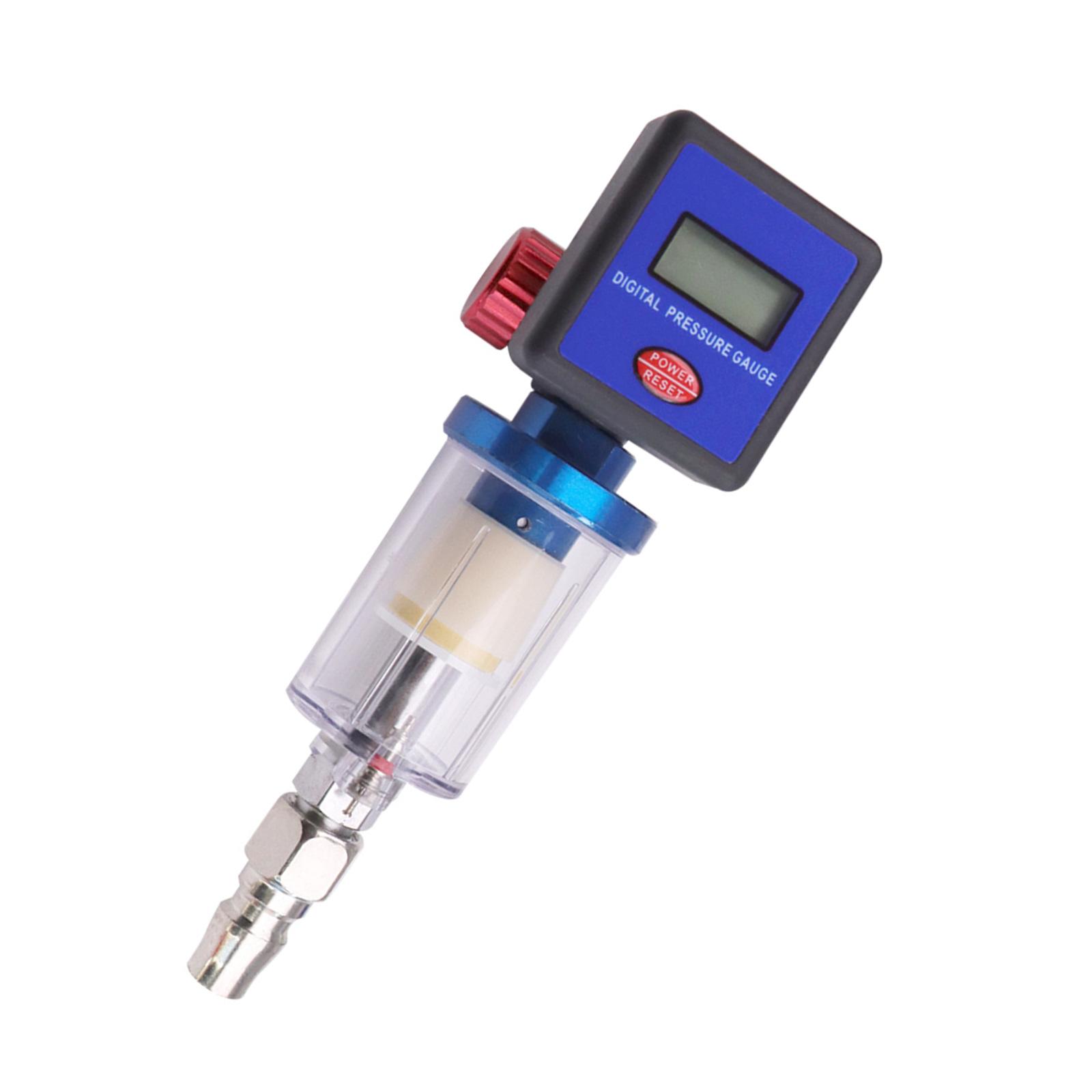 

Цифровой регулятор воздушного компрессора, измеритель управления с манометром, подходящий для распылительных пистолетов, резьба 1/4 дюйма, сепаратор масла и воды красный