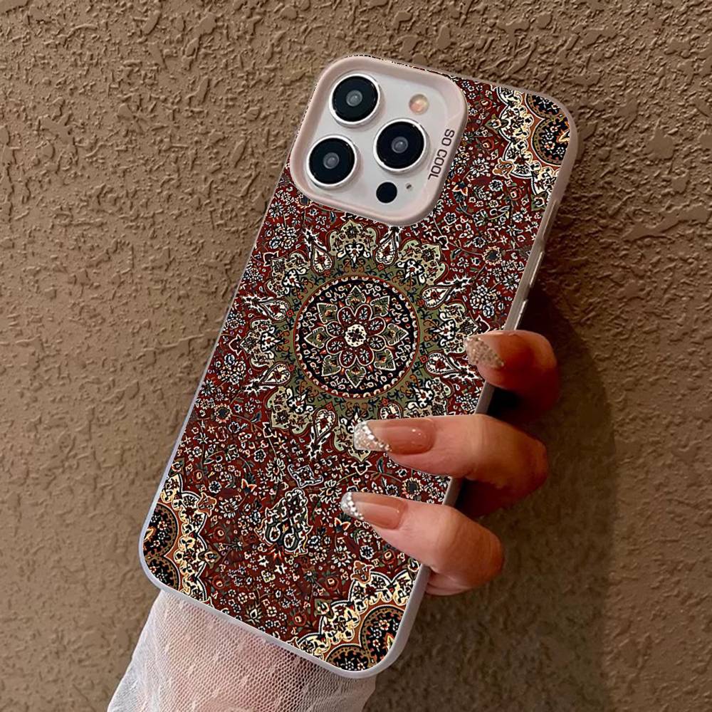 Persian Carpet Floral Phone Case for Samsung Galaxy A37 A57 A17 A07 A16 A06 A35 A55 A25 A05S A15 A56 A54 A36 A34 A24 A26 4G 5G