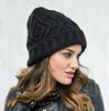 Women's Autumn Winter Wool Hat Diamond Plaid Soft Coarse Knitted Cap EMA
