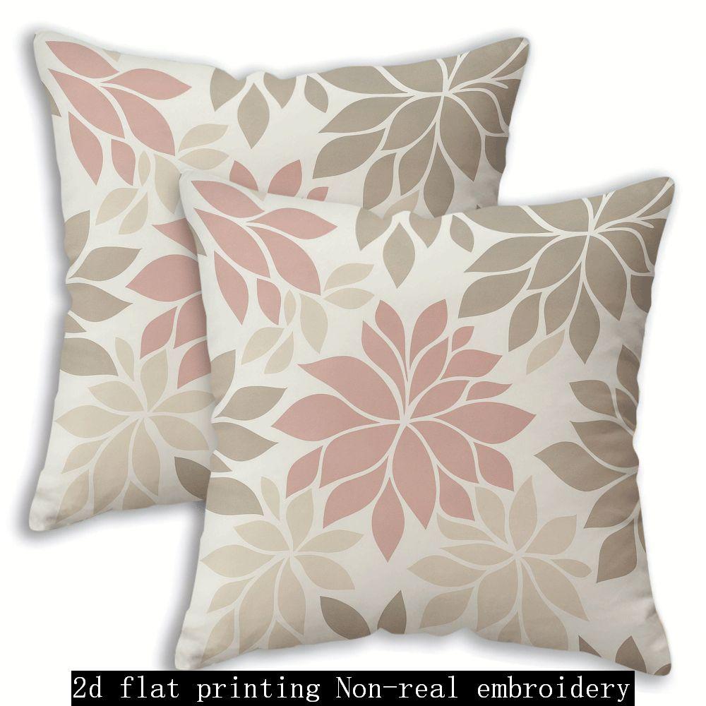 pc Neutral Boho Floral Throw Pillow Cover D DoubleSide Print Polyester Cushion Case for Home Sofa Car Bedroom Living Room Dec