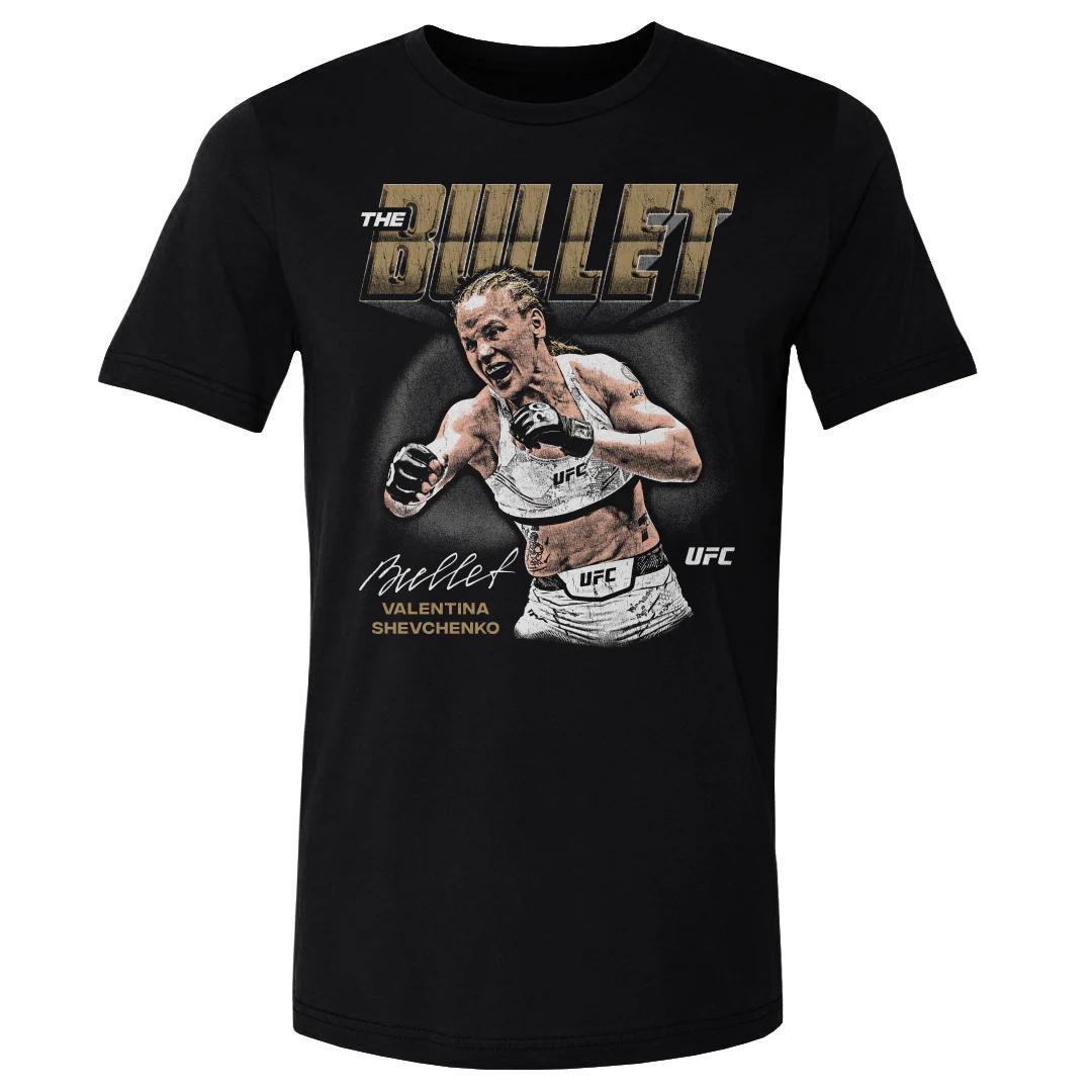 

2026 Лето UFC Валентина Шевченко Боевой Графический Футболка Женская Спортивная Хлопок Короткий Рукав Свободный Повседневный Фитнес Унисекс S