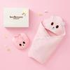 MIKIHOUSE HOT BISCUITS Baby Bath Towel and Bib Gift Set with Box Boys Girls Newborn Baby Shower Present Pink One Size 74-9930-499