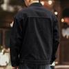 Amerikanische Retro-Jeansjacke für Frühling/Herbst - Trendige Herrenmode mit großen Taschen