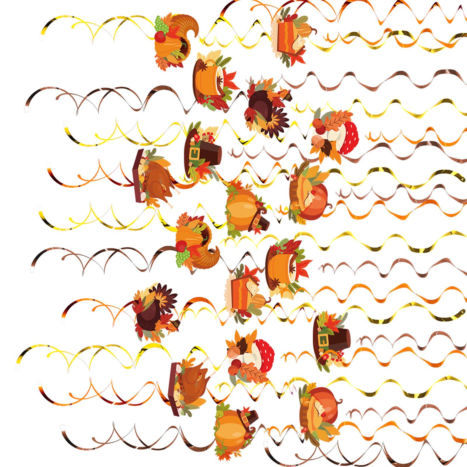 

Подвесные спиральные украшения ко Дню благодарения. Набор декоративных спиральных украшений ко Дню благодарения. Долговечные украшения для вечеринок.