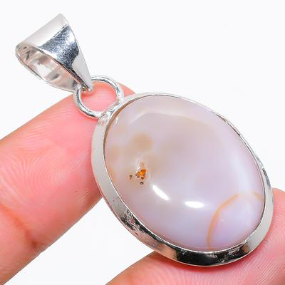 Natural Botswana Agate Gemstone 925 Sterling Silver Gift Pendant 1.77" B4G00