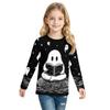 Kinder Langarmshirt mit Halloween-Print, Rundhalsausschnitt, für Jungen und Mädchen