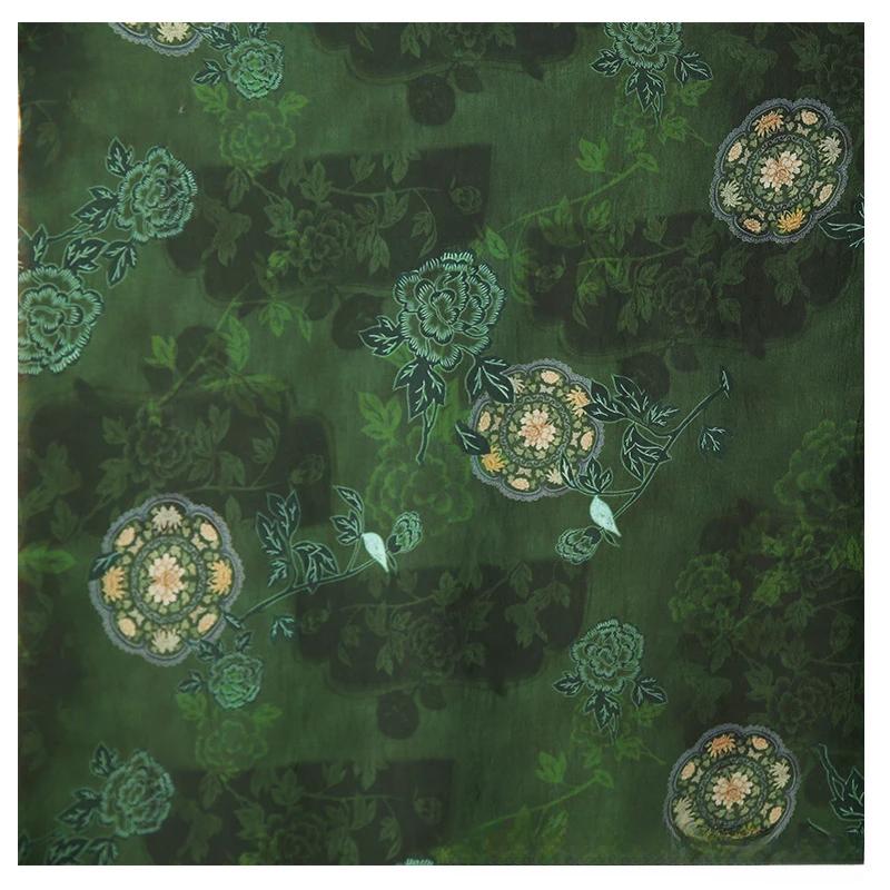 100x150cm Soft Flower Pattern Textile Needlework Chinese Digital Printed Fabric Rayon for DIY Sewing Clothing Dresses Pajamas