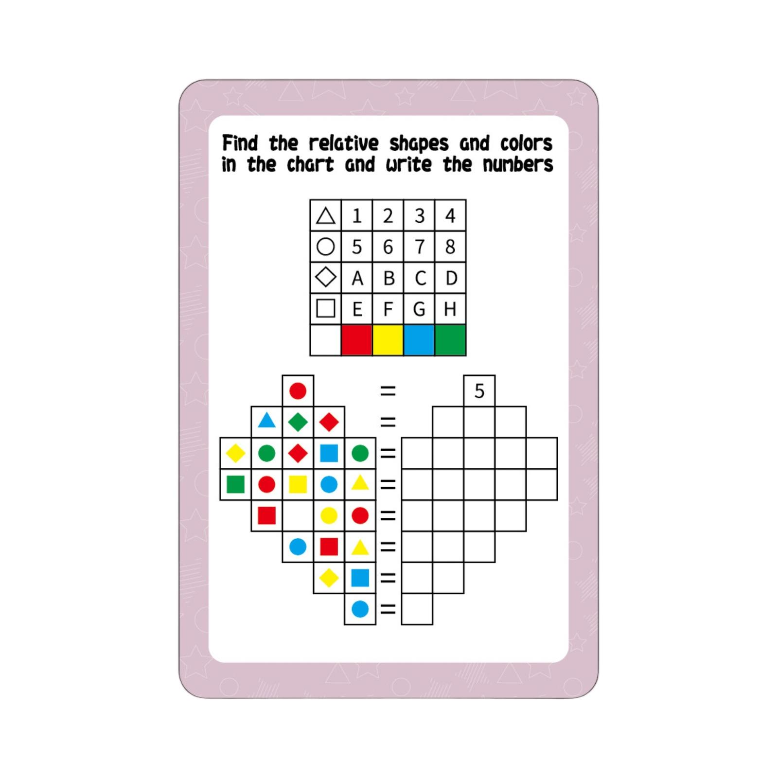 

21PC Flash Card Thinking Training Card, Concentration Game Card, Interesting Puzzle Game Card, Reusable And Erasable 40ml One Size