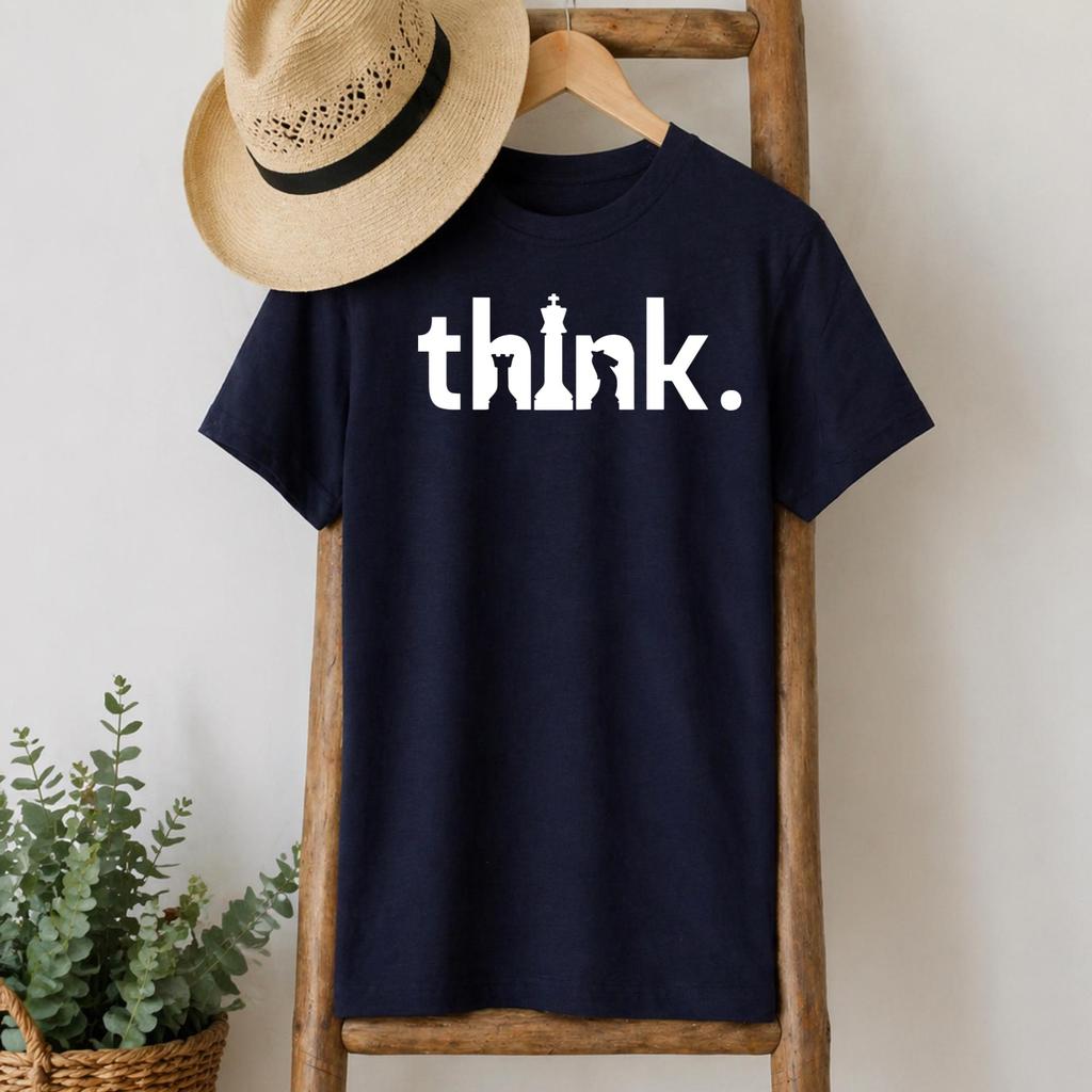 Think Chess Tshirt Funny Chess Player Gift Strategy Game Tshirt Summer Leisure Entertainunisext Venue Comfortable