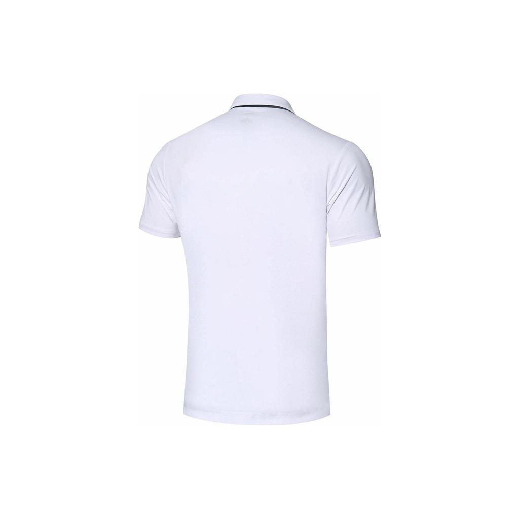 Li-Ning Fitness Series Solid Color Logo Half Button Short Sleeve Polo Shirt Men Tops White APLT123-2