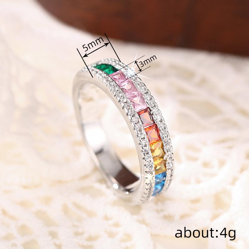 New Color Zirconia Ring for Women - Unique and Exquisite Handpiece - Light Luxury Finger Ring