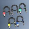 3.5mm To 3Pin Female Auditory Cable With Metal Connectors For Smartphones Tablets Mixers And Active Speakers