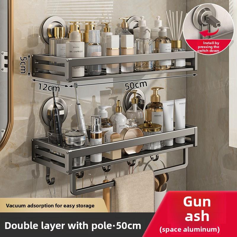 Bathroom Shelf Toilet Suction Cup Wash Rack Bathroom Dormitory Toilet Toothbrush Toiletries