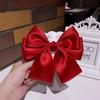 Large Bow Hair Clip for Ponytails - Double Clip for Women & Kids
