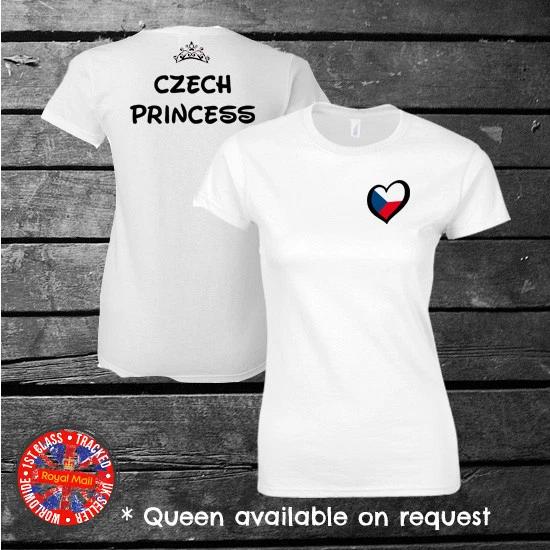 Czech Princess T-shirt, Czech Republic, Ladies, Kids 3XL