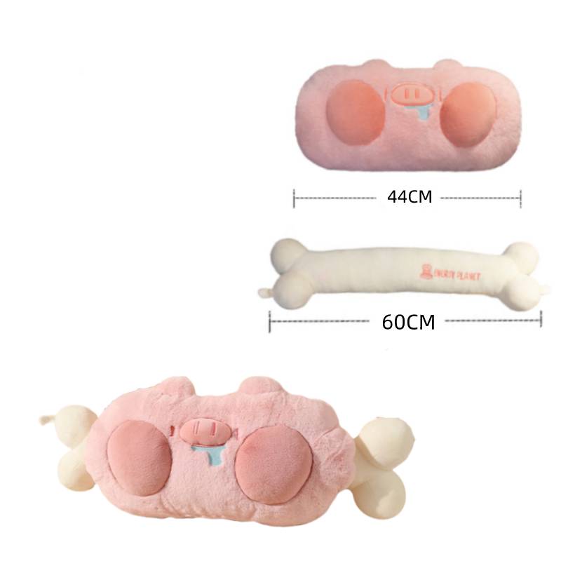 

Милая подушка в виде свиньи, плюшевая игрушка-кукла с мясом и костью, грелка для рук, подарок для девочки, 60 см 60cm//23.6in