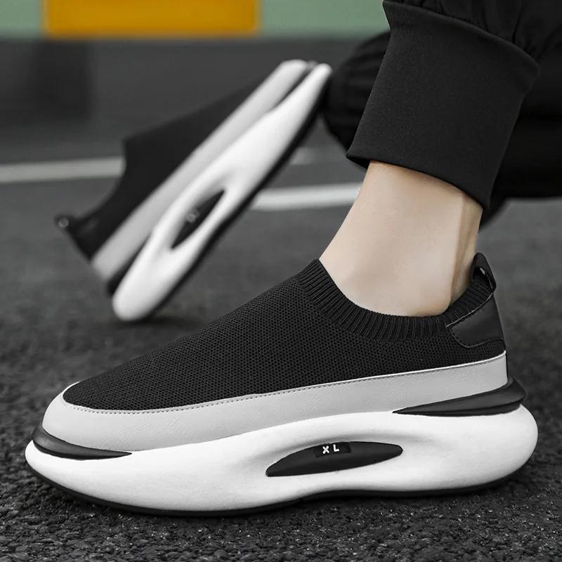 

2024 новые сетчатые удобные цветные кроссовки с толстой подошвой, увеличивающие рост, легкие амортизирующие повседневные кроссовки 44 чёрный