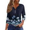 Damen 3/4-Ärmel Shirts Grafik-T-Shirts Shirts Lässige Basic-Tops Pullover