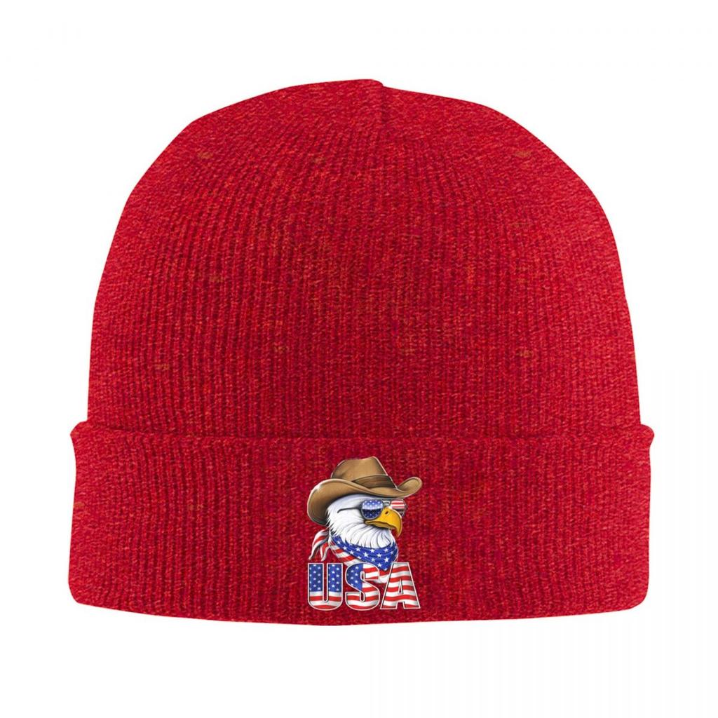 Warme Strickmütze mit Adler-Print Winter-Strickmütze Beanie Mütze Skullies Beanies Hip Hop Mützen für Unisex
