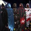 Pumpkin Halloween Costume Cosplay Props Bat Spider Web Cape  Performance Property