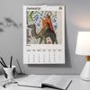 Daily Weekly Monthly Wall Calendar Medieval Horse Painting 12 Month Planner  For Bedroom