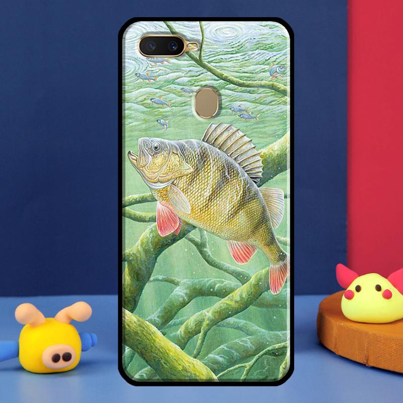 Carp Fish Fishing Case For Oppo A16 A76 A96 A58 A78 A98 A5 A9 A91 A15 A17 A77 A52 A72 A74 A94 A54S A57S Cover
