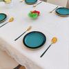 White Patterned Tablecloth Rectangular Waterproof Table Cloths Suitable for Wedding Birthday Party Table Adorn Anti Scald Easy To Maintain Table Mats