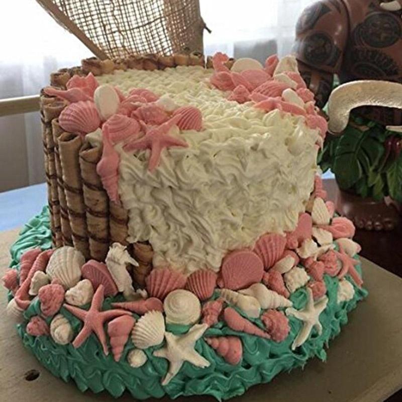 New ELINKA Sea Life Stlye Silicone Candy Chocolate Clay Gumpaste Sugar Craft Fondant Mold