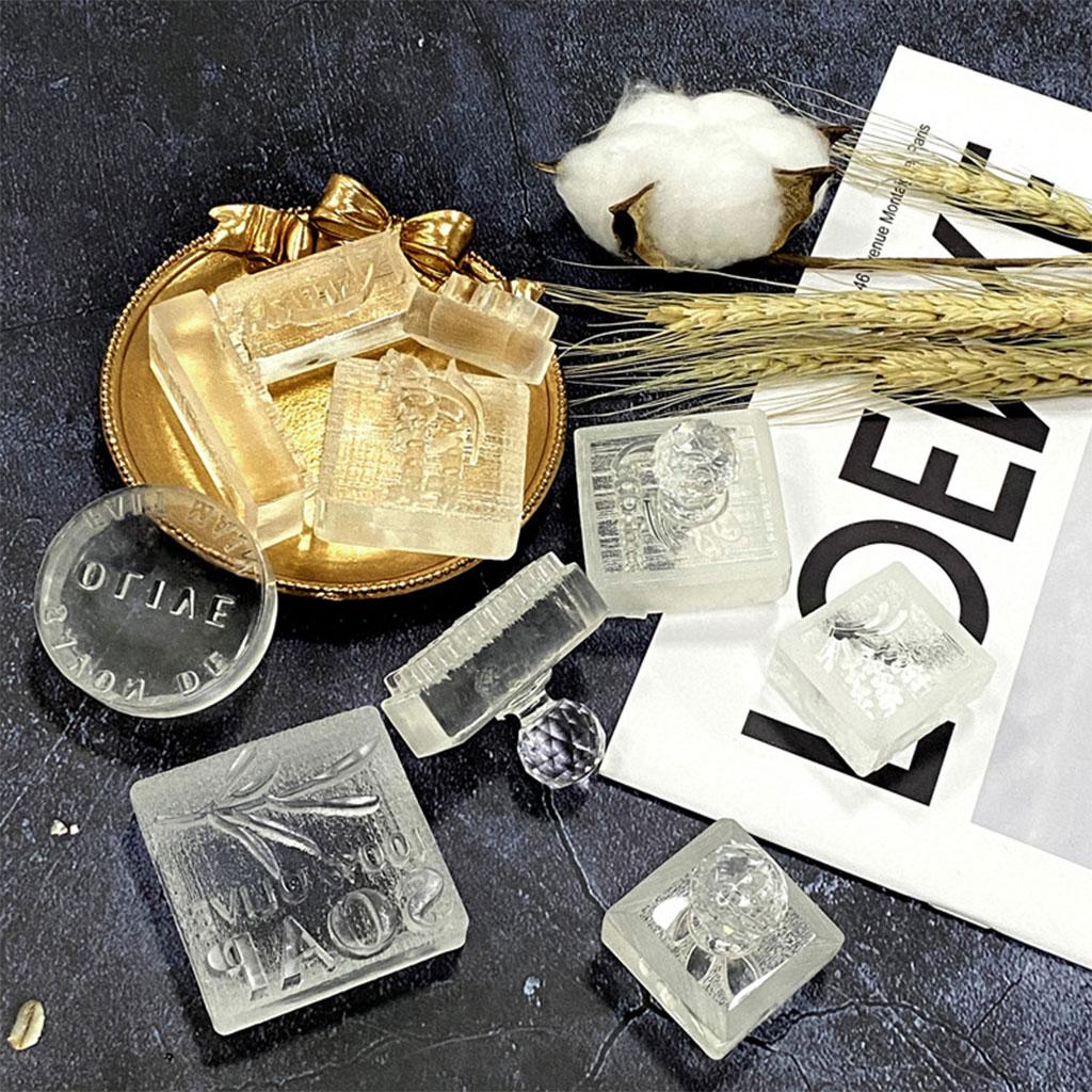 Eid Mubarak Transparent Soap Stamp Natural Soap Making Acrylic Chapter Stamper