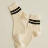 ENRICH Women's Heavyweight Quarter Socks - Low White (Black)