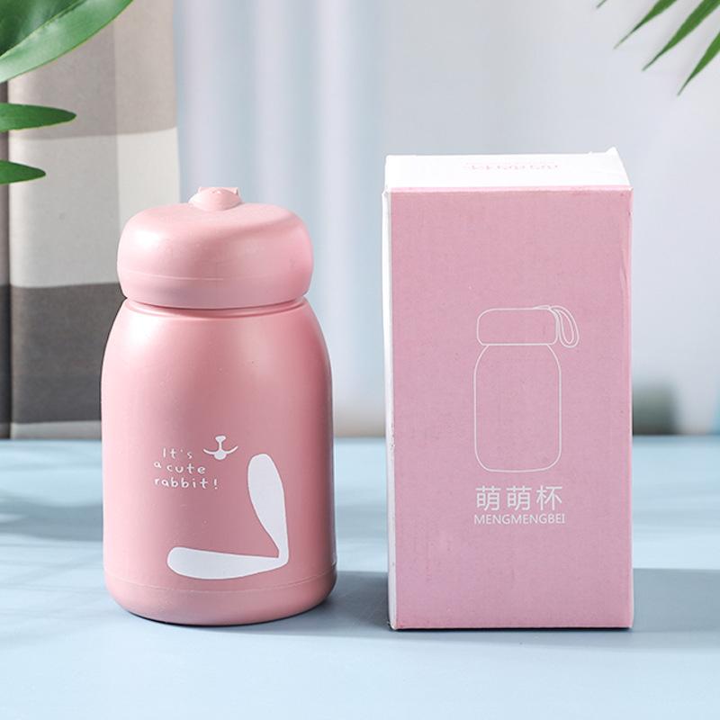 Cute Cartoon Drinking Glass Kettle Portable School Water Mug Home Office Lady Coffee Cup Rabbit Bottle For Girls Kids Gift