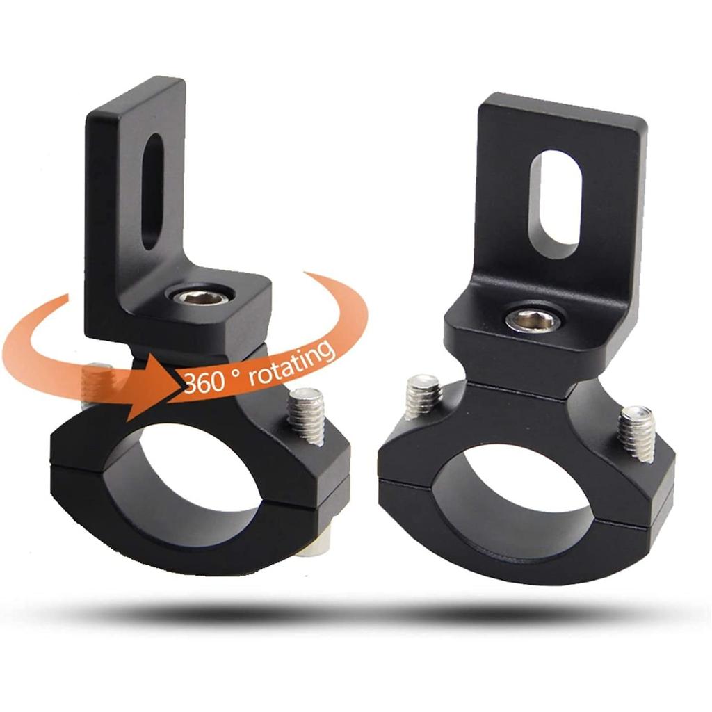 Vrttlkkfe Universellt Styre, 22 25mm 7/8" Motorcykel Strålkastarfäste, Strålkastarrörklämma för Cafe Racer Chopper, TG81 Svart 500115409