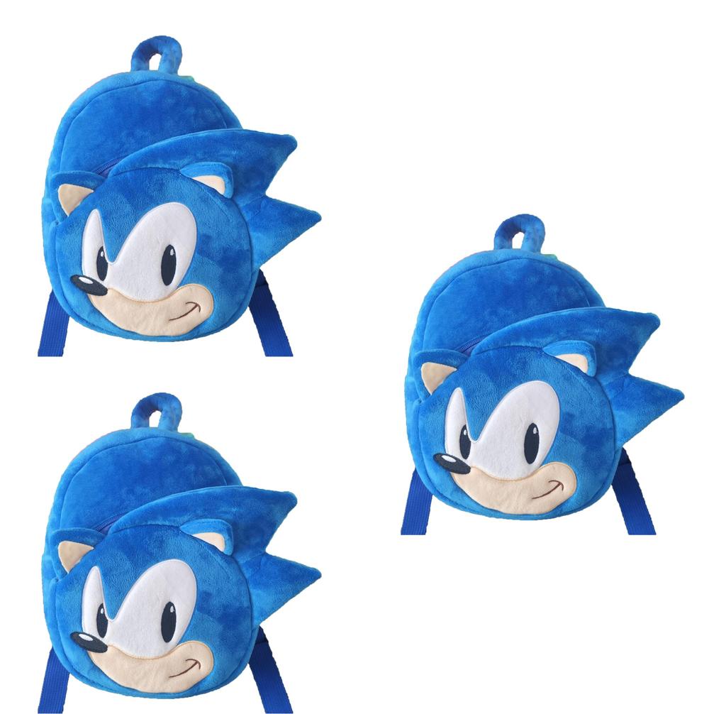 Sonic Plüsch Schultasche Bunter und Modischer Rucksack für Kleinkinder und Kinder