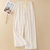Women's Summer Floral Lace Cotton Pajama Pants - Lightweight, Loose-Fit, Versatile for Home or Outdoors