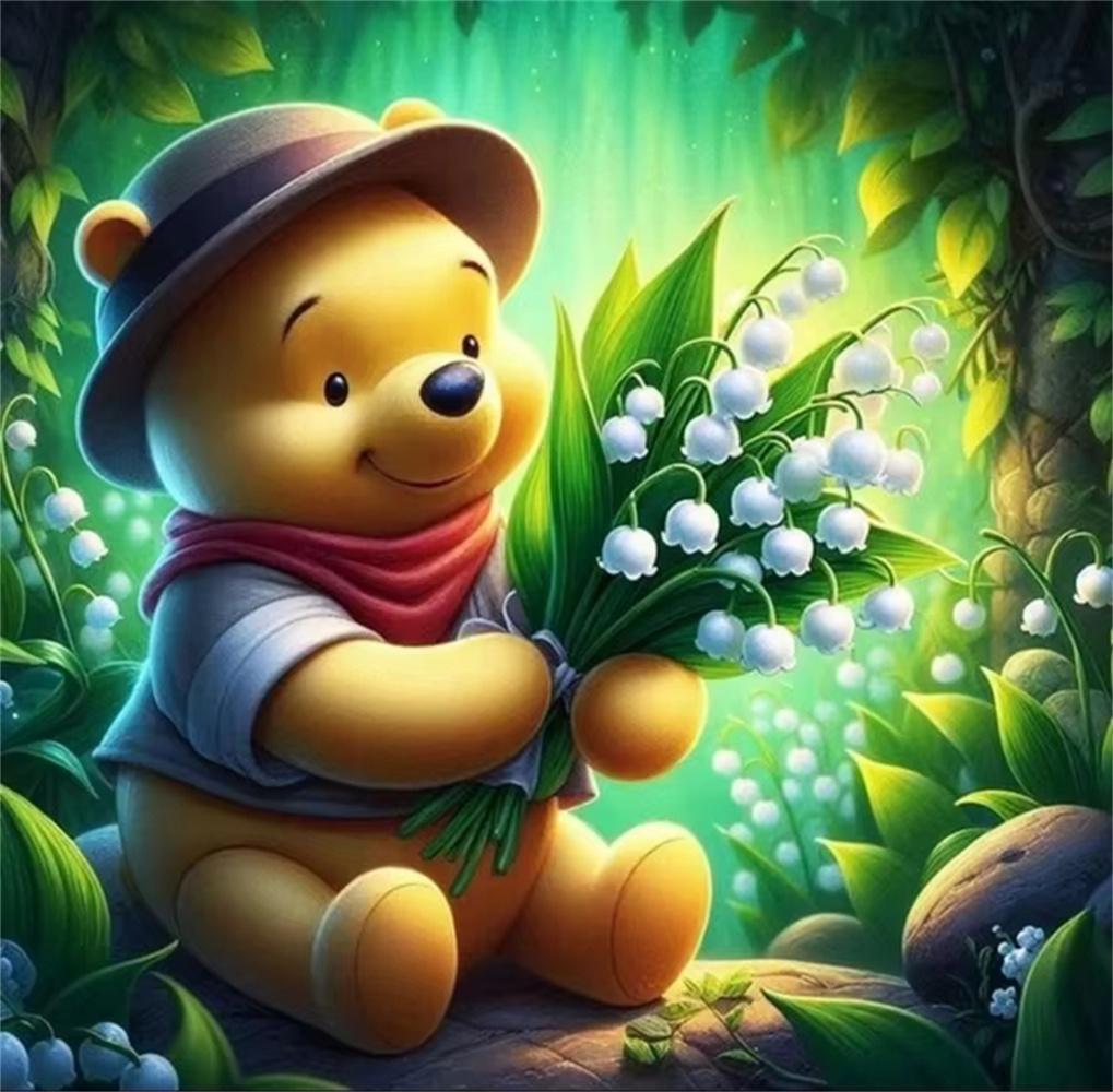 Disney Winnie The Pooh 5D Diamond Painting Full of Diamonds Handmade DIY Cartoon Decorative Painting Diamond Sticker Kit