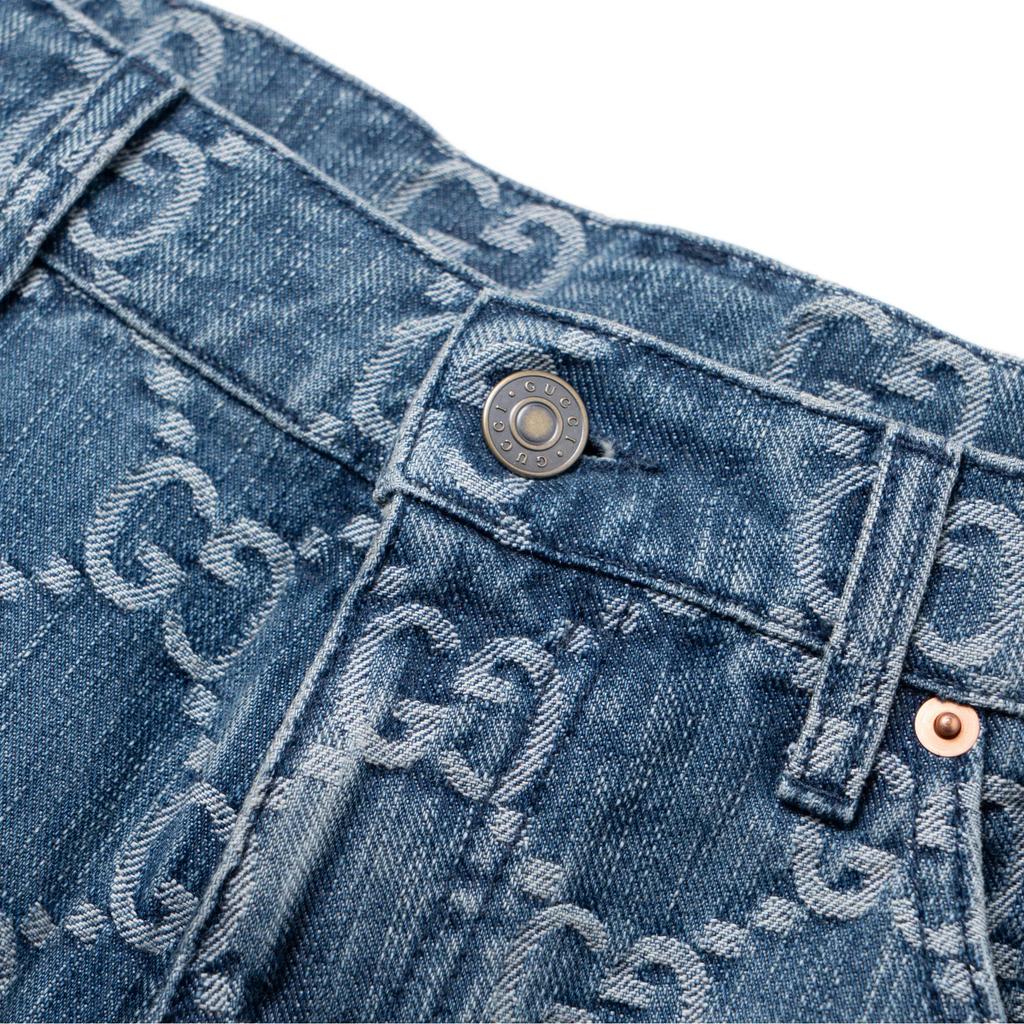 Gucci GG-jacquard Mid-rise Straight-leg Jeans 623953-XDCXD-4632