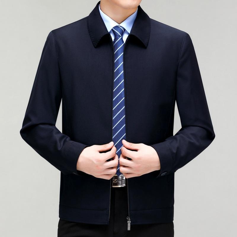 Business wool jacket men's spring and autumn style civil servant cadres middle-aged business mature and stable dad jacket