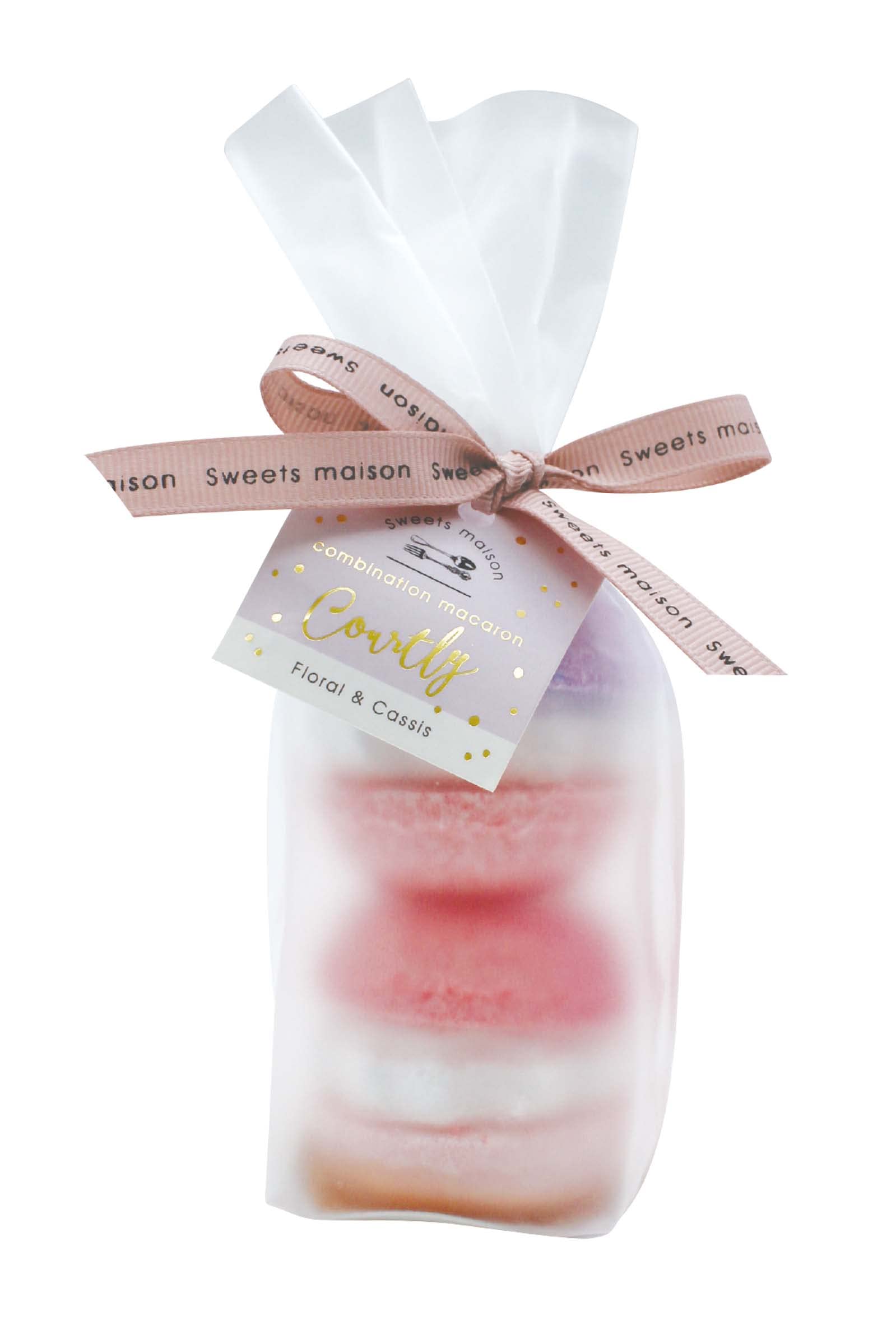 Sweets Maison Combination Macaron Fizz Bath Floral Salts, Courtly, 2-Pack, & Cassis, OB-SMM-61-1