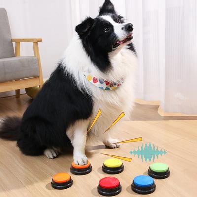 Dog Voice Recording Communication Buttons Puppy Talking Interactive Training Toys Speaker Squeeze Give Voice Button Dog Supply