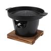 Schwarzer Mini-Grill Holz-Untersetzer Holzkohlegrill Langlebiger Hibachi-Grill Haushaltsküche